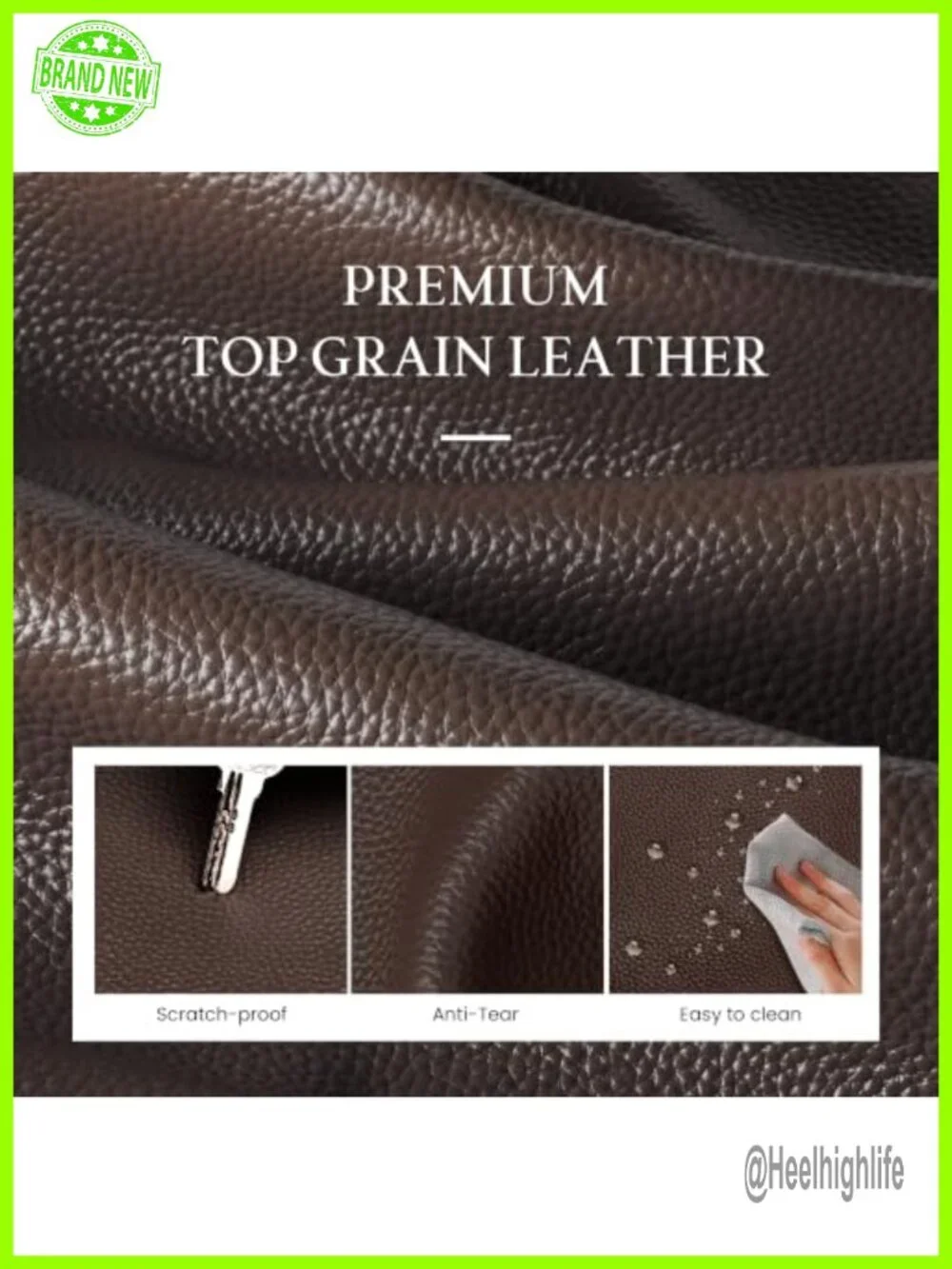 Soft Genuine Leather Slouchy Tote Bag Convertible Hobo Shoulder Purse with